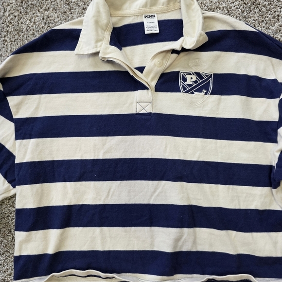 PINK Victoria's Secret Tops - Striped Polo Shirt by Pink